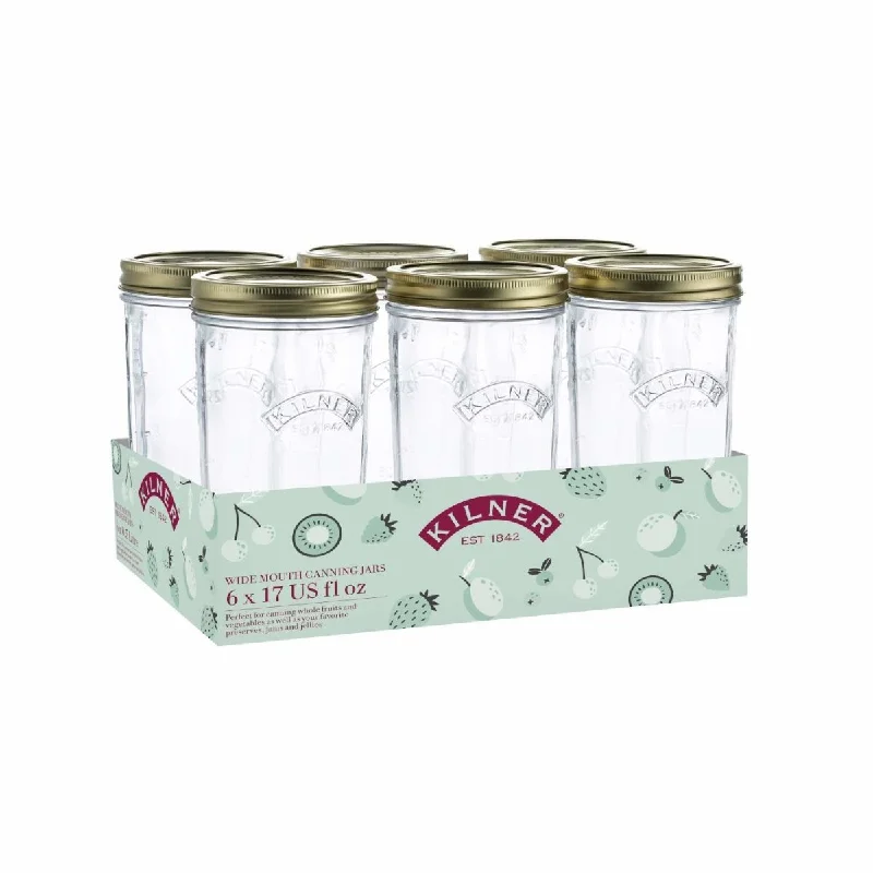 - Car dog seat beltKilner Wide Mouth Preserving Jars 500ml (Set of 6)