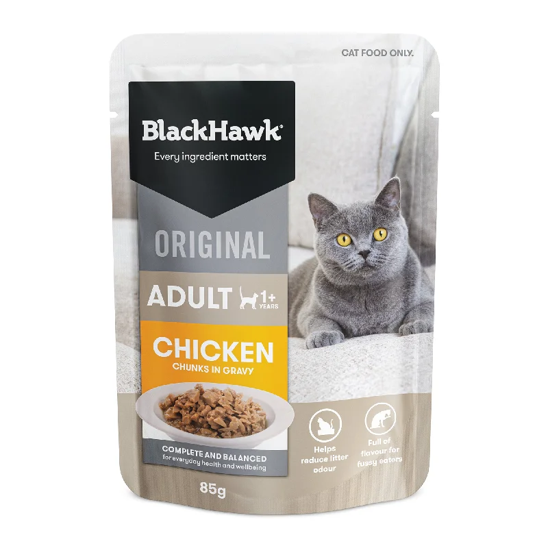    - Recommended online stores for cat food  Black Hawk Chicken Gravy Adult Wet Cat Food
