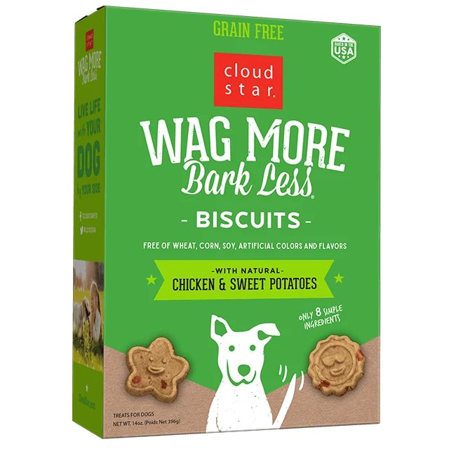 -High-fiber dog foodCloud Star Wag More Bark Less Oven Baked Biscuits Chicken & Sweet Potato 396g -High-fiber dog foodCloud Star Wag More Bark Less Oven Baked Biscuits Chicken & Sweet Potato 396g