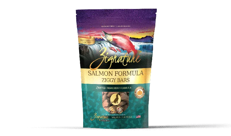 - Dog food discountsZignature Ziggy Bars - Salmon Formula Dog Treats 340g