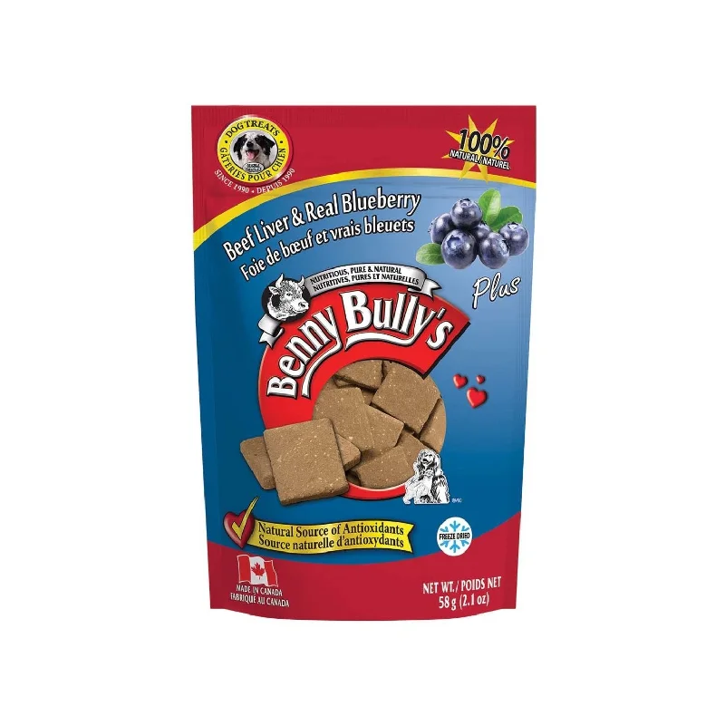 - Natural ingredient dog foodBenny Bully's Beef Liver & Blueberry 58g