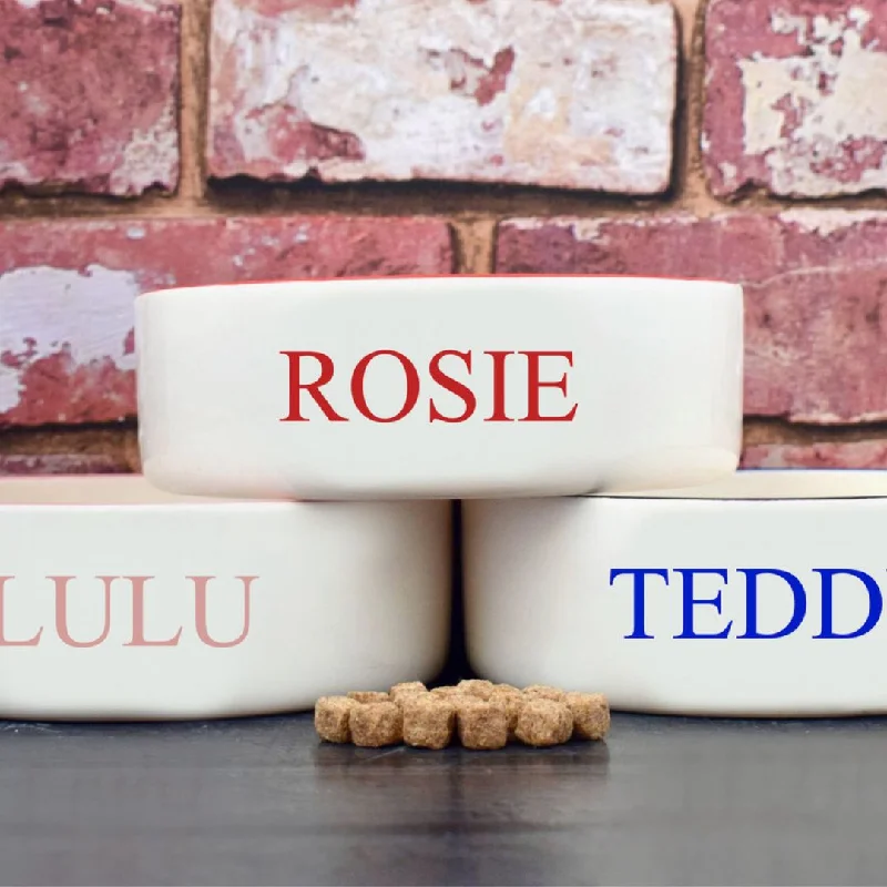 - Parrot climbing and standing wooden framePersonalised Classic Font Dog Bowls