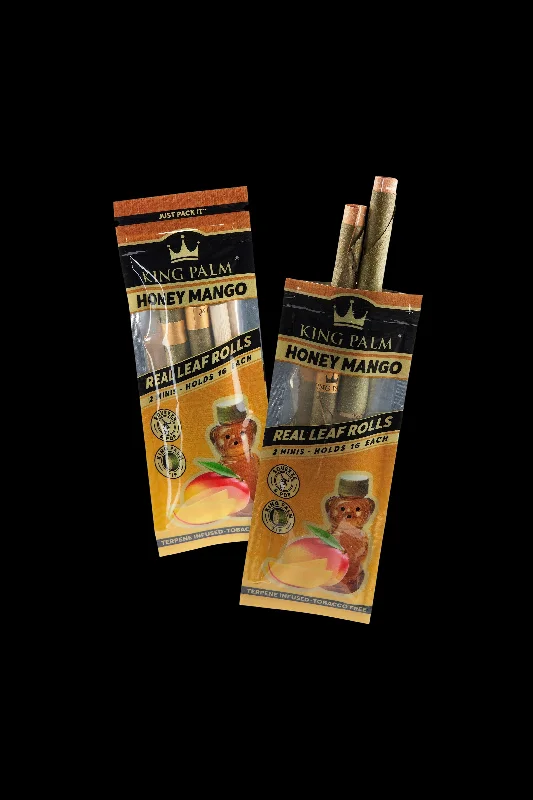 ---King Palm Honey Mango Mini Flavor Pre Rolled Leaf Tubes - 2 Packs of 2