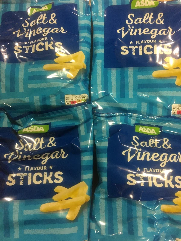 - Summer pet ice mat4x Bags of ASDA Salt & Vinegar Sticks (4x150g)