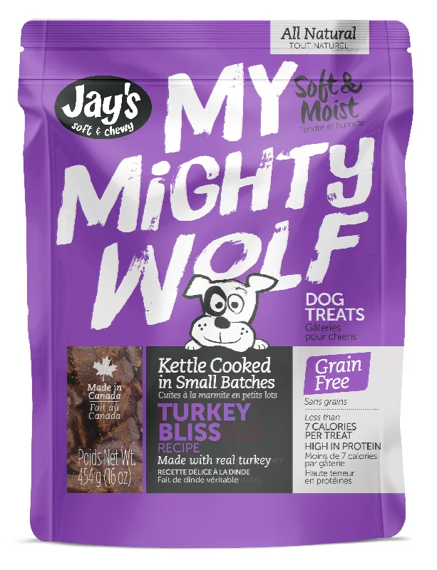 - Food for small dogsJay's  My Mighty Wolf Dog Treats - Turkey Bliss