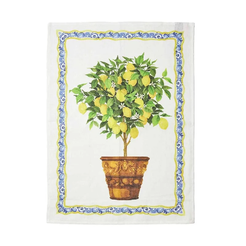 - Organic cotton dog bibsTessitura Toscana Telerie Coccio Limonaia Tea Towel 50 x 70cm - Organic cotton dog bibsTessitura Toscana Telerie Coccio Limonaia Tea Towel 50 x 70cm
