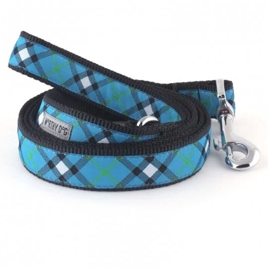  . **Cat food bowl anti-overturning**Bias Plaid Blue Dog Lead