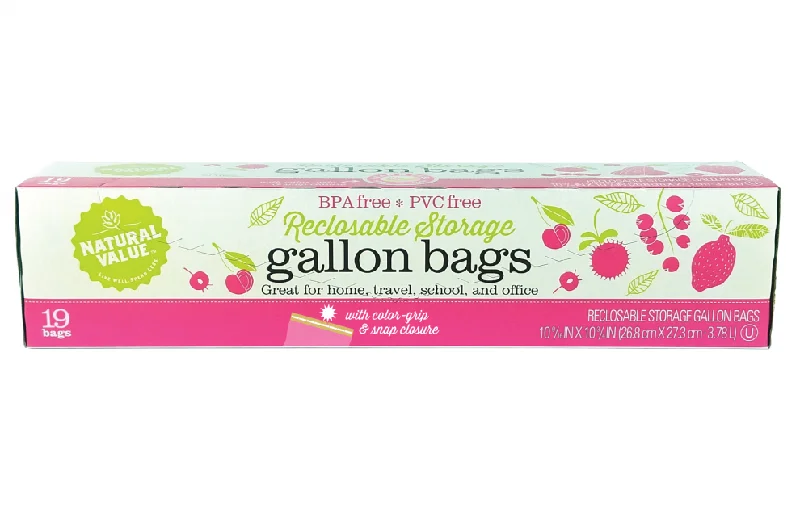 -Splash-proof food bowl AND Anti-choking slow food bowlNatural Value Gallon Storage Bags 19 Ct -Splash-proof food bowl AND Anti-choking slow food bowlNatural Value Gallon Storage Bags 19 Ct