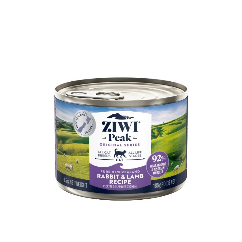    - High-fiber cat food  Ziwi Peak Wet Cat Food Rabbit And Lamb Canned 185G
