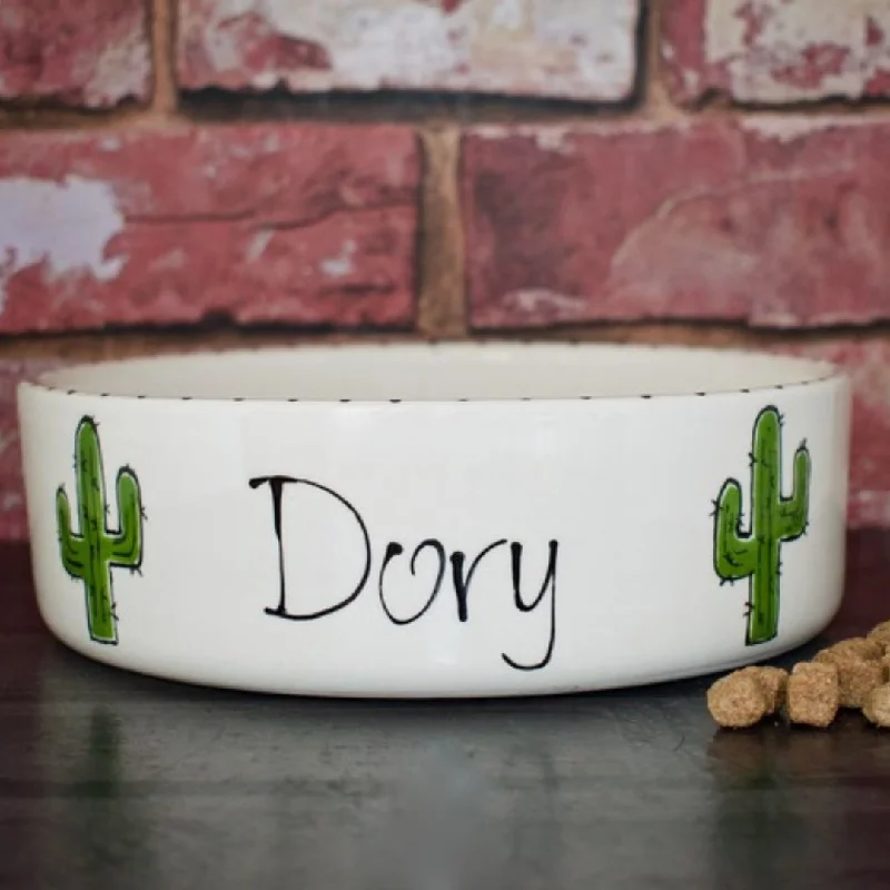- Rabbit grass rack to prevent waste food boxPersonalised Cacti Dog Bowls