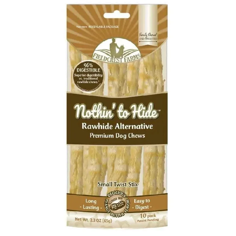 Pet ProductsFieldcrest Farms Nothin' to Hide Peanut Butter Twist Sticks Dog Treat