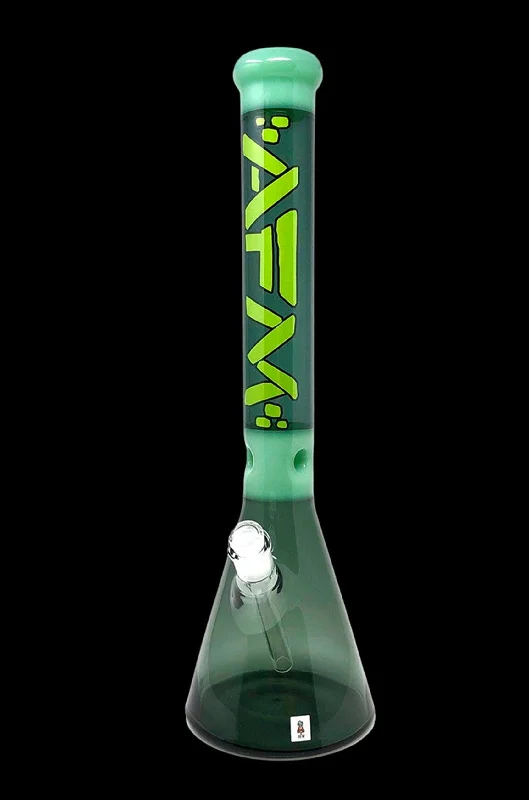 - Parrot climbing and standing wooden frameAFM Glass Pulsar Color Glass Beaker Bong - Smokey/ Mint