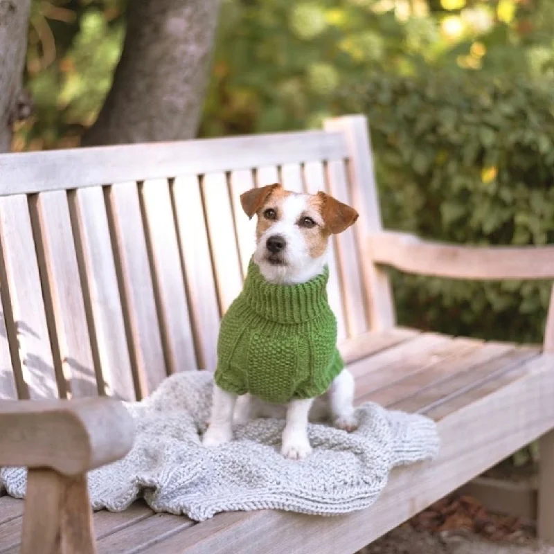 - Deodorizing cat litter tofu litterWooldog Classic Monstera Green Hand-Knitted Dog Jumper