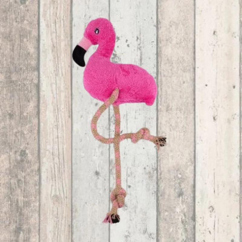 - Pet toy DIY tutorialsBeco Hemp Rope Flamingo Dog Toy