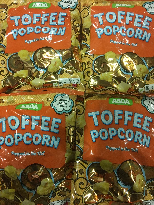 - Teething and chewing toys for puppies4x Asda Toffee Popcorn Share Bags (4x170g)