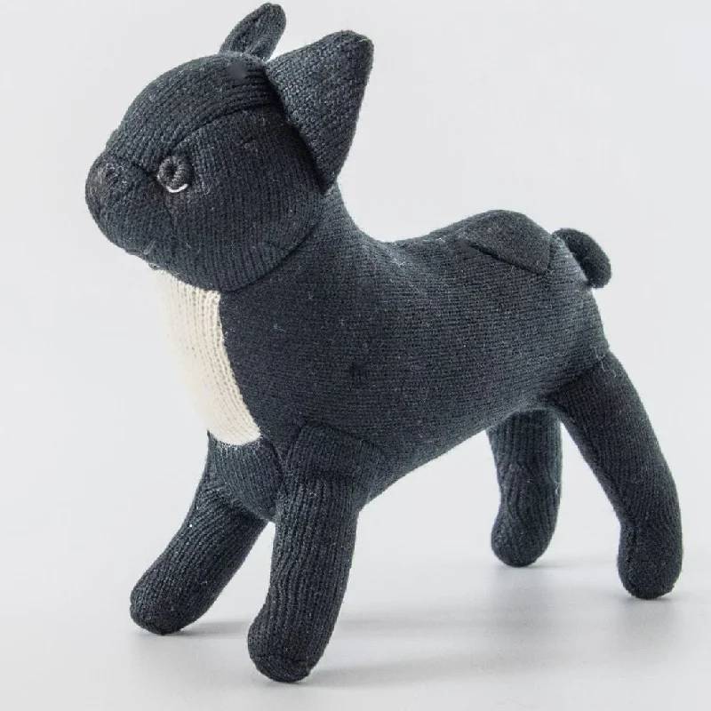 - Pet monitor with cameraFrench Bulldog Knitted Dog Toy