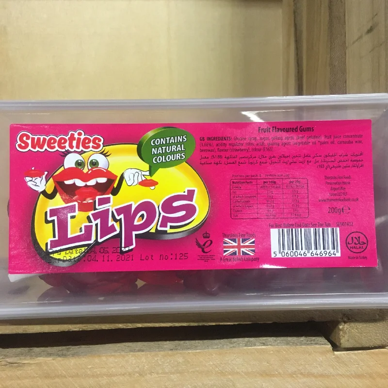 - Organic cotton dog bibsSweeties Lips Fruit Flavoured Gums 200g