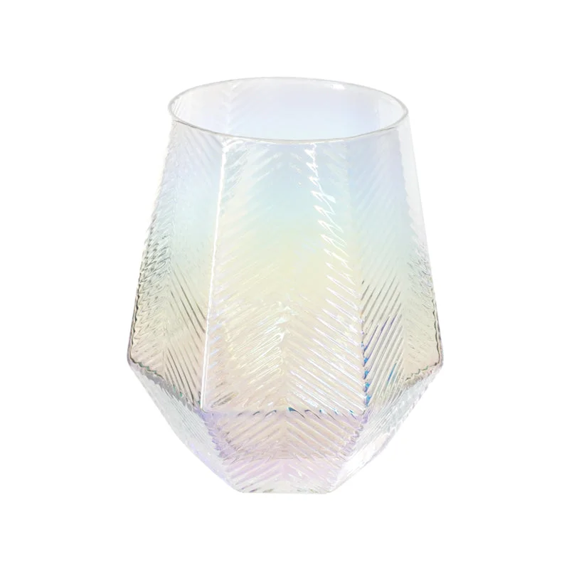 - Winter dog thick down jacketLeaf Pattern Hexagonal Glass - Aurora