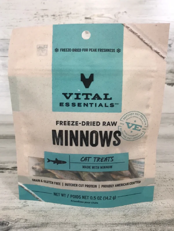  . **Health and Nutrition**  Vital Essentials Freeze-Dried Minnow Cat Treats .5oz