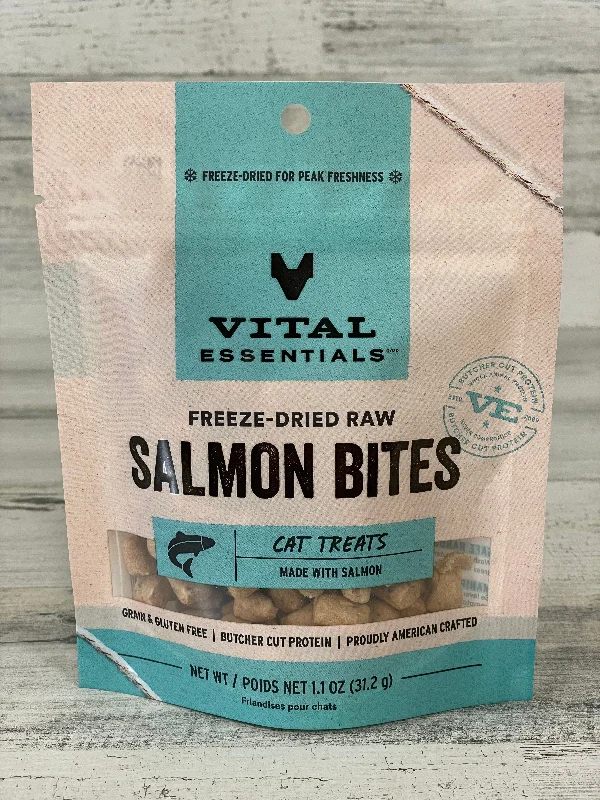   - Cat food for dental health  Vital Essentials Freeze-Dried Salmon Bites Cat Treats 1.1oz