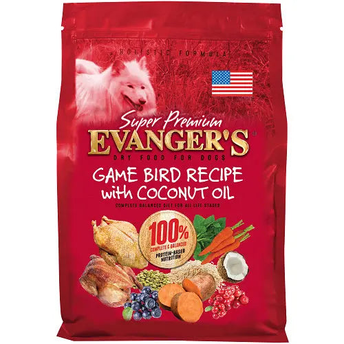 - Pet vitamin complex nutrition tabletsEvanger's Super Premium Game Bird Recipe with Coconut Oil Dry Dog Food