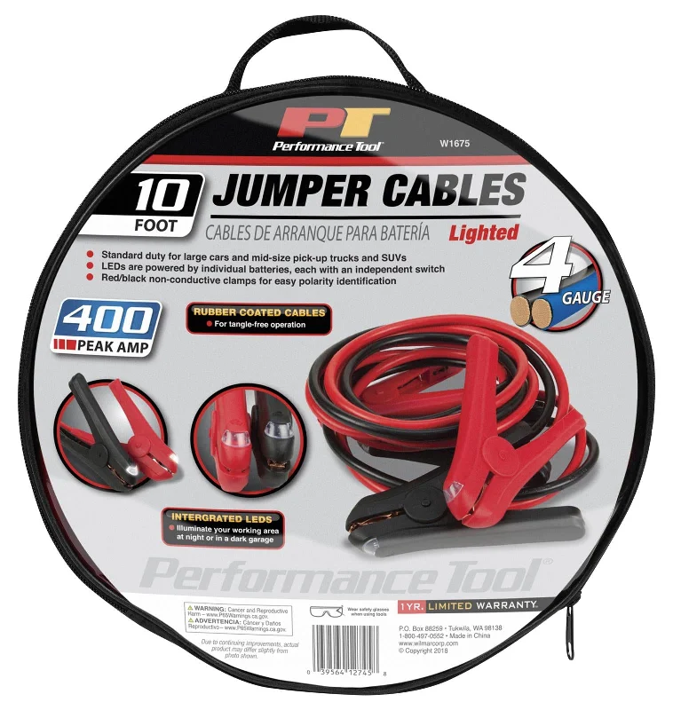- Pet tear stain cleaning wipesPerformance Tool Led Lighted Jumper Cables