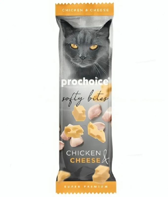    - Weight management cat food  Prochoice - Softy Bites Chicken & Cheese 10g