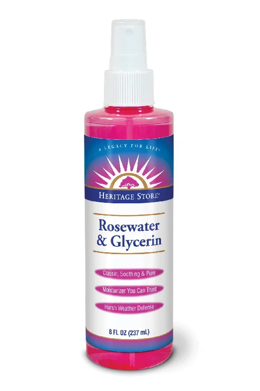 ---Heritage Rosewater & Glycerin Pump 4 Oz