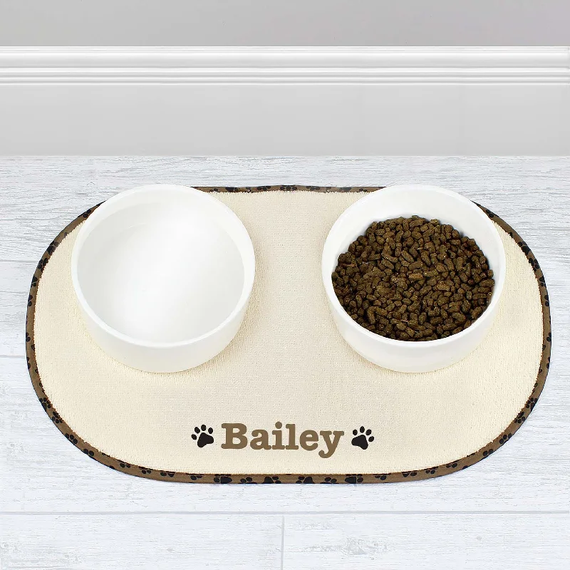 - Cat stress soothing sprayPersonalised Brown Paw Print Pet Bowl Placemat