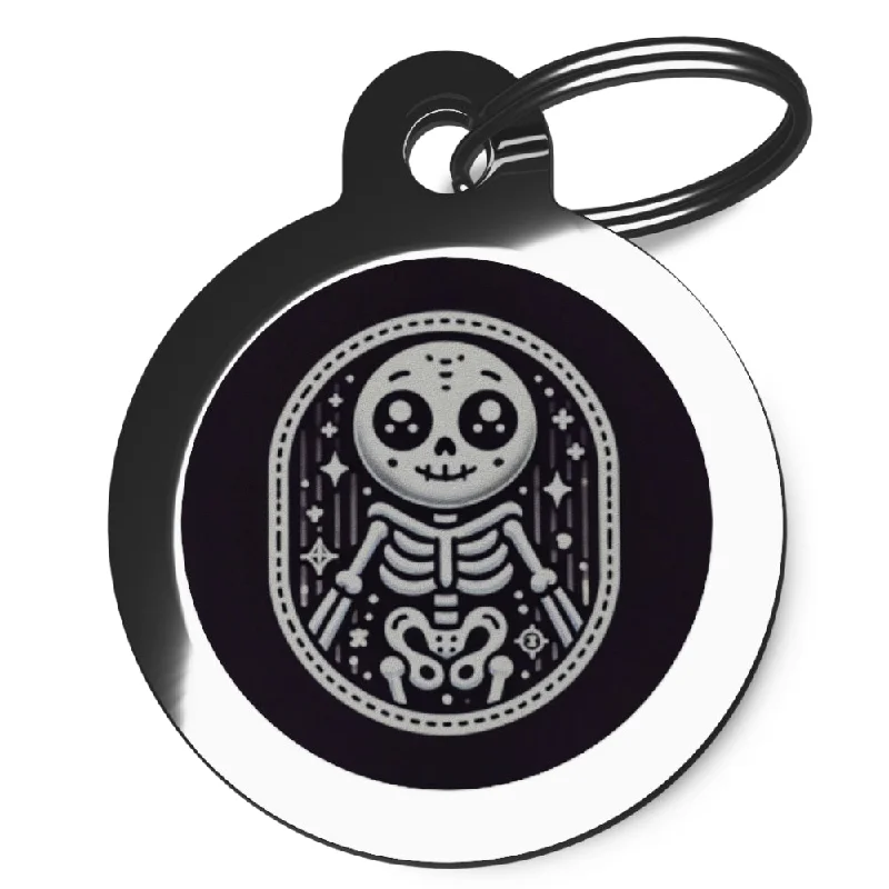 - Parrot climbing and standing wooden frameFun Halloween Skeleton Dog ID Tag