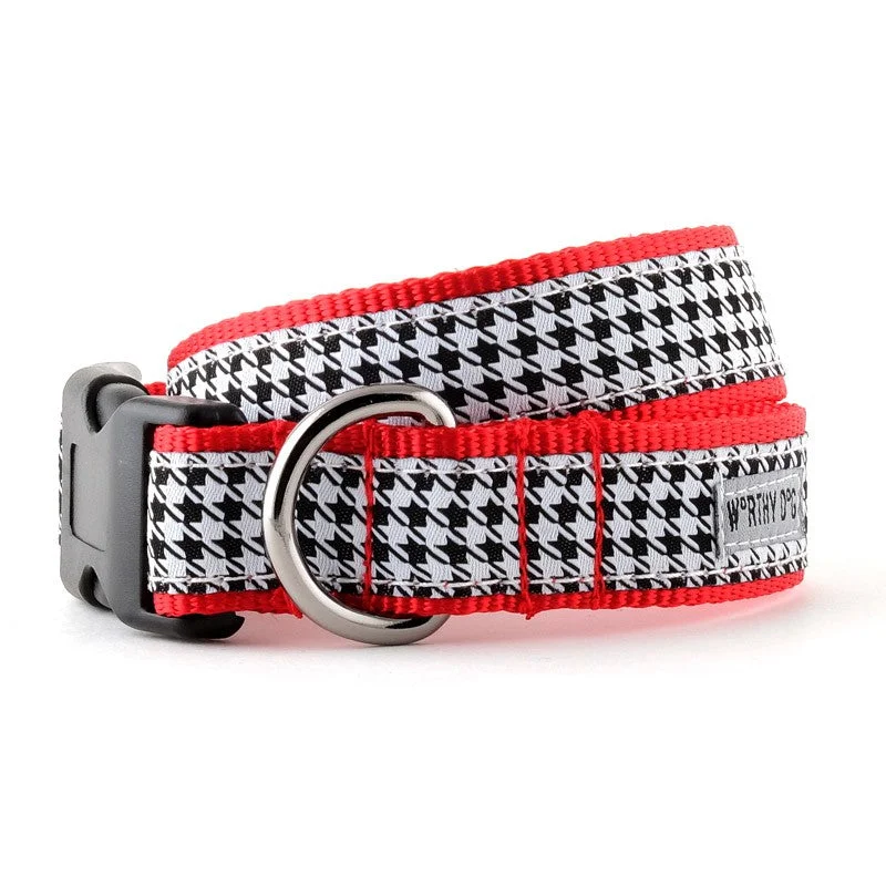  . **Dog shoes are anti-slip and wear-resistant**Houndstooth Black And White Dog Collar