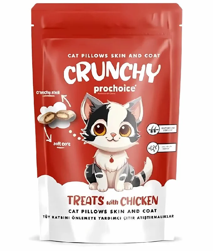    - Outdoor cat food  Prochoice - Crunchy Skin & Coat Cat Treats With Chicken 60g
