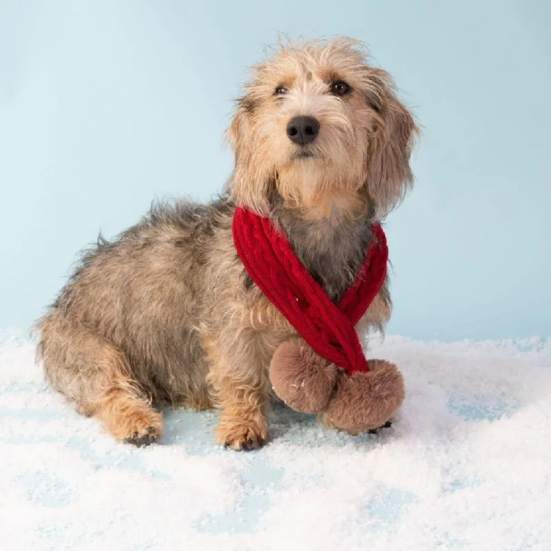 - Pet electric nail grinder silent modelRed Cable Knit Dog Scarf With Pom Poms by House of Paws - Pet electric nail grinder silent modelRed Cable Knit Dog Scarf With Pom Poms by House of Paws