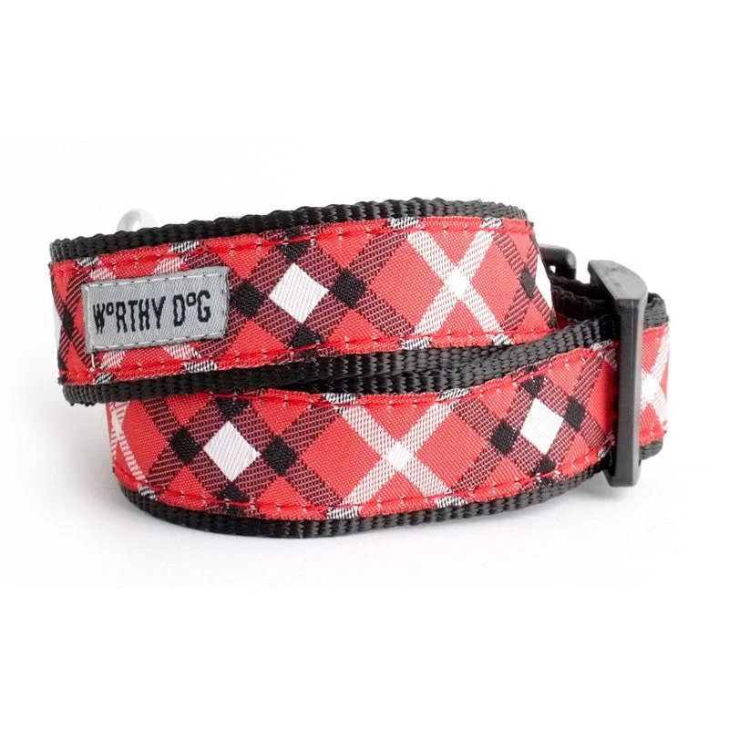 ### Cat accessoriesBias Plaid Red Dog Collar