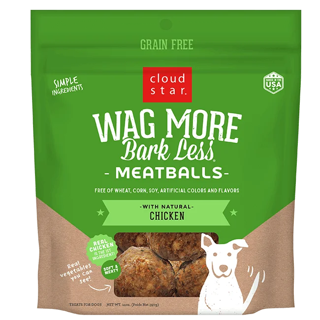 -Cost-effective dog foodCloud Star Wag More Bark Less Meatballs Chicken Dog Treat 397g -Cost-effective dog foodCloud Star Wag More Bark Less Meatballs Chicken Dog Treat 397g