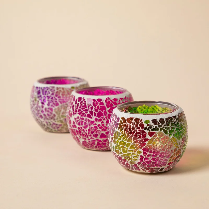 - Custom pet birthday cakeMosaic Votive Holders - Set of 3