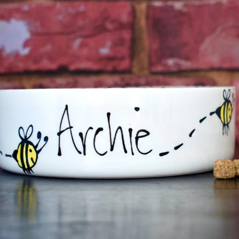 - Chinchilla cooling ice nest ceramic platePersonalised Busy Bee Dog Bowls