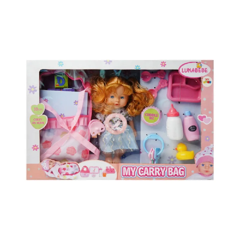 ---HX396-4 CARRY ME HOME DOLL W ACC 33CM D
